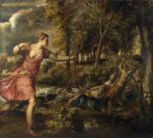 Mythic Transformation: Actaeon being transformed into a deer